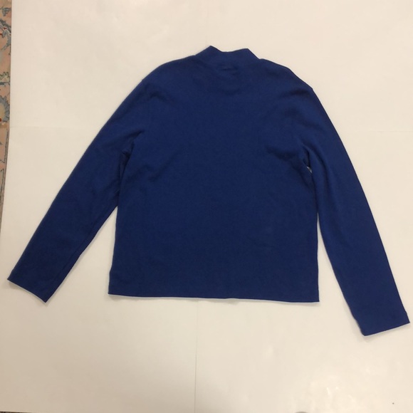 Jones New York XL mock neck Top Blue 100% cotton soft Excellent Condition - Picture 6 of 6